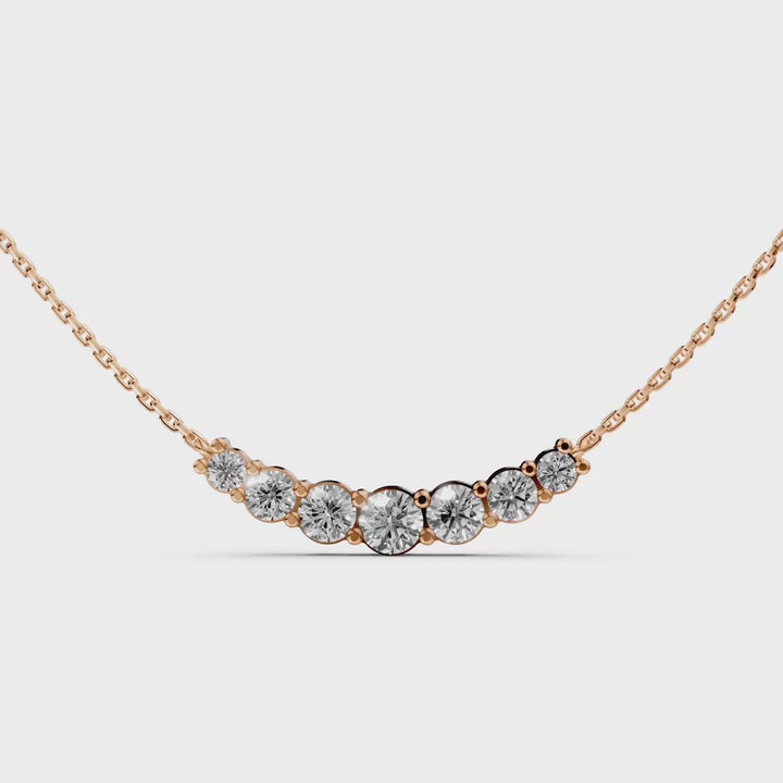 Diamond Bar Collier - 18K Goud