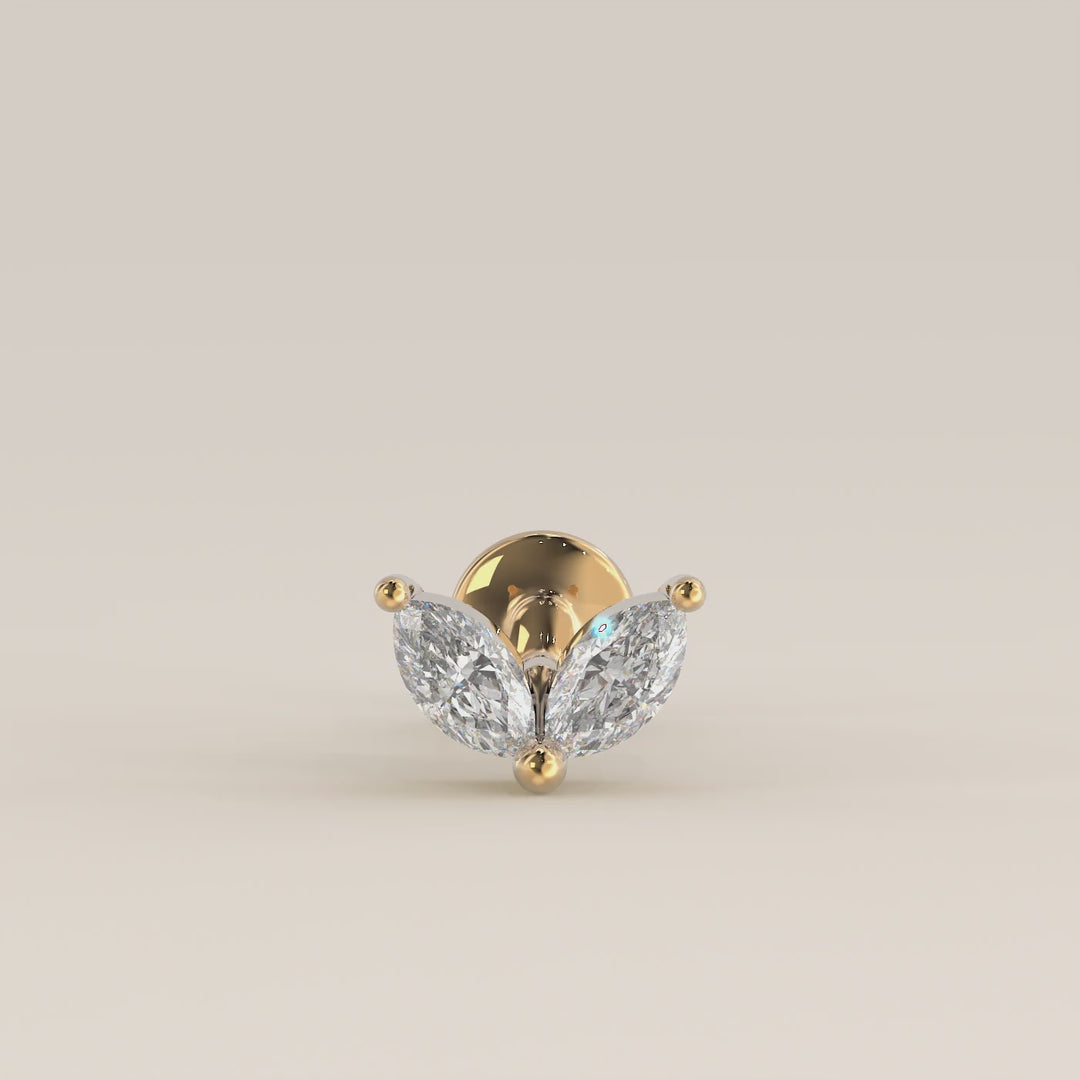 Éclat Duo Marquise Lab Grown Diamond Piercing