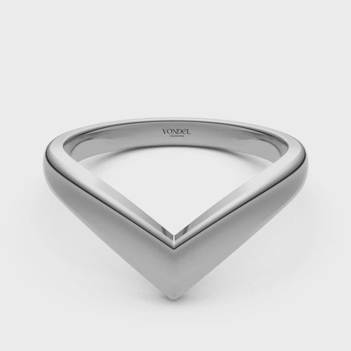 V-Vormige Brede Ring - 18K Geelgoud