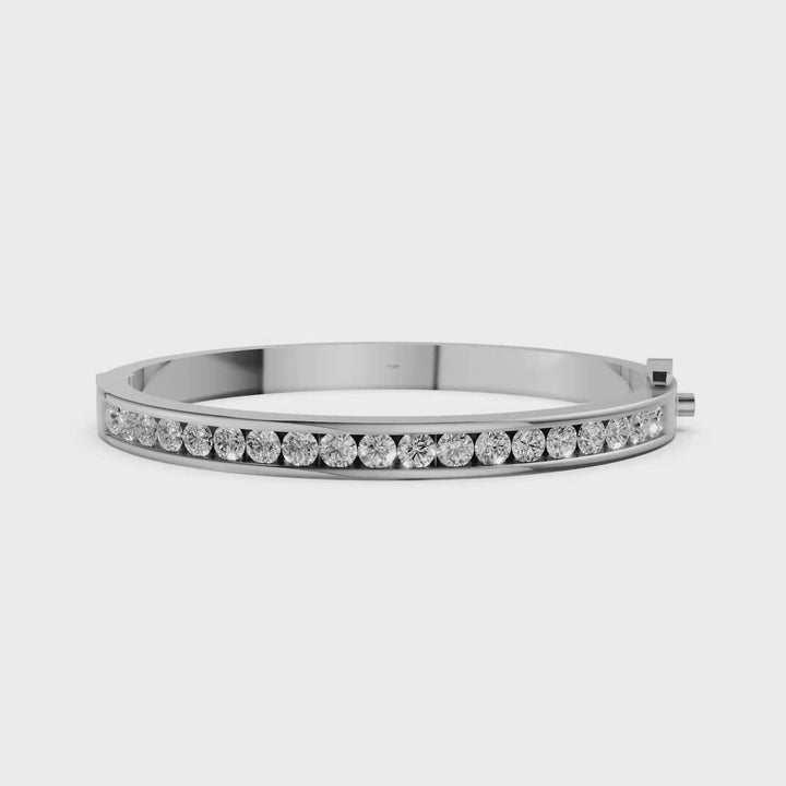 Bangle met Diamanten Channelzetting Wide - 18k Geelgoud - 3,65 ct