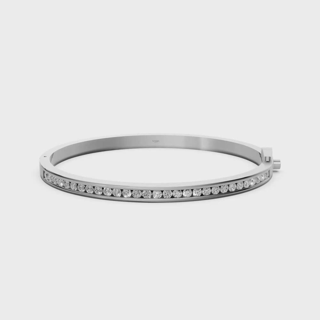 Bangle met Diamanten Channelzetting Slim - 18k Geelgoud - 1,43 ct