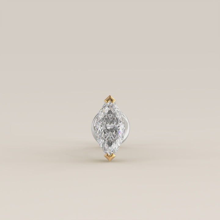Signature Marquise Envelope Prong Lab Grown Diamond Piercing