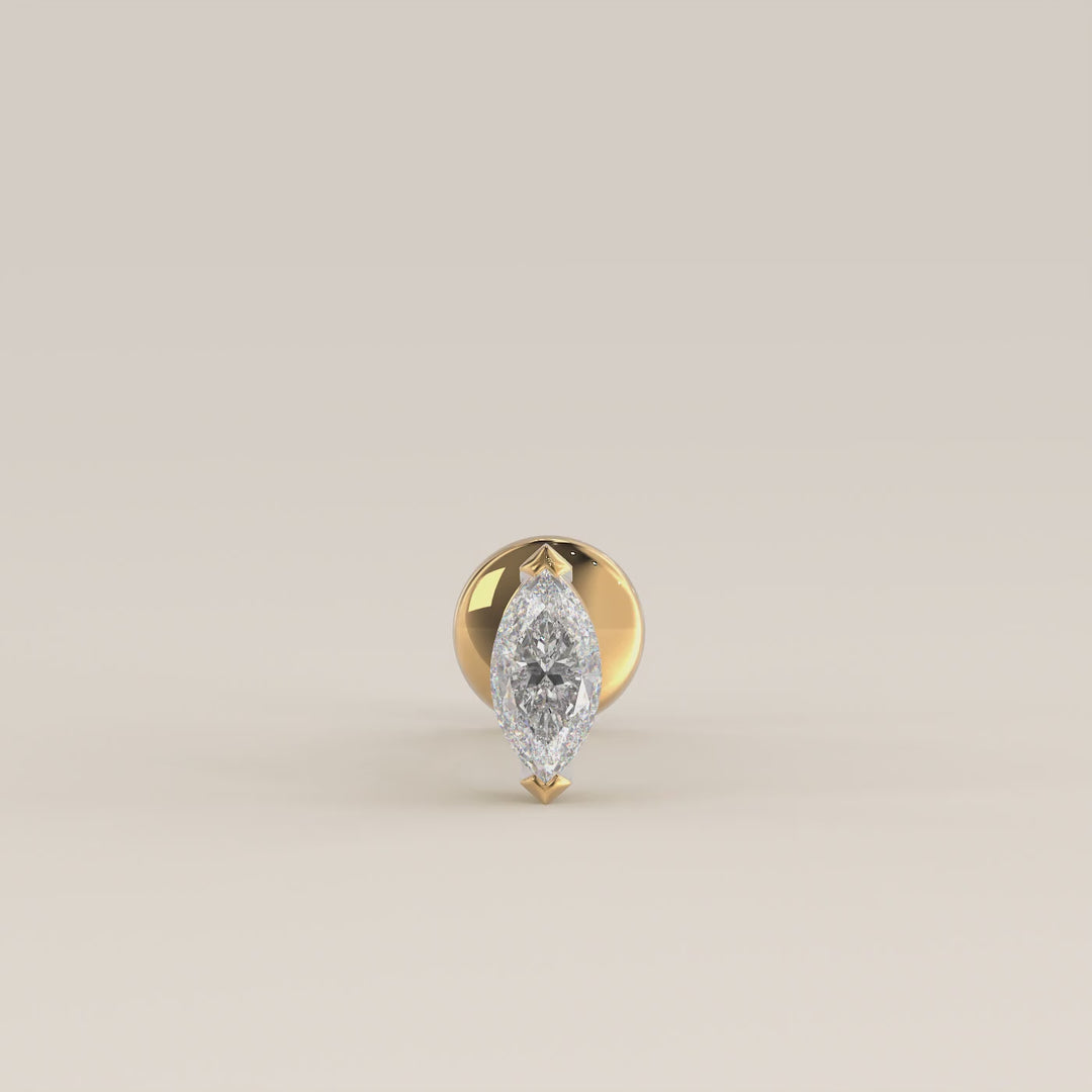 Signature Marquise Envelope Prong Lab Grown Diamond Piercing