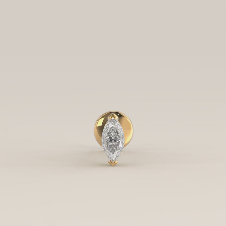Signature Marquise Envelope Prong Lab Grown Diamond Piercing