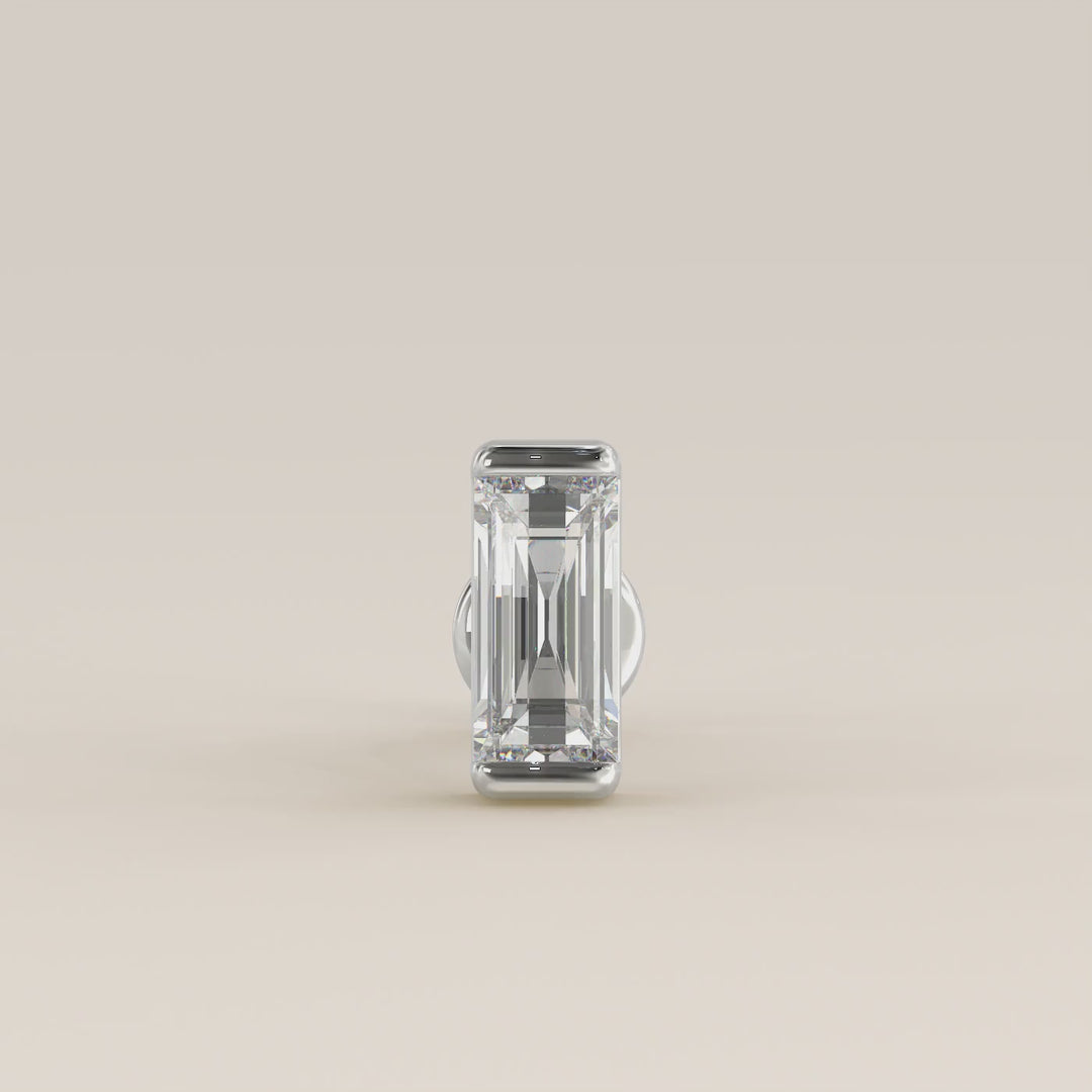 Baguette Lab Grown Diamond Piercing
