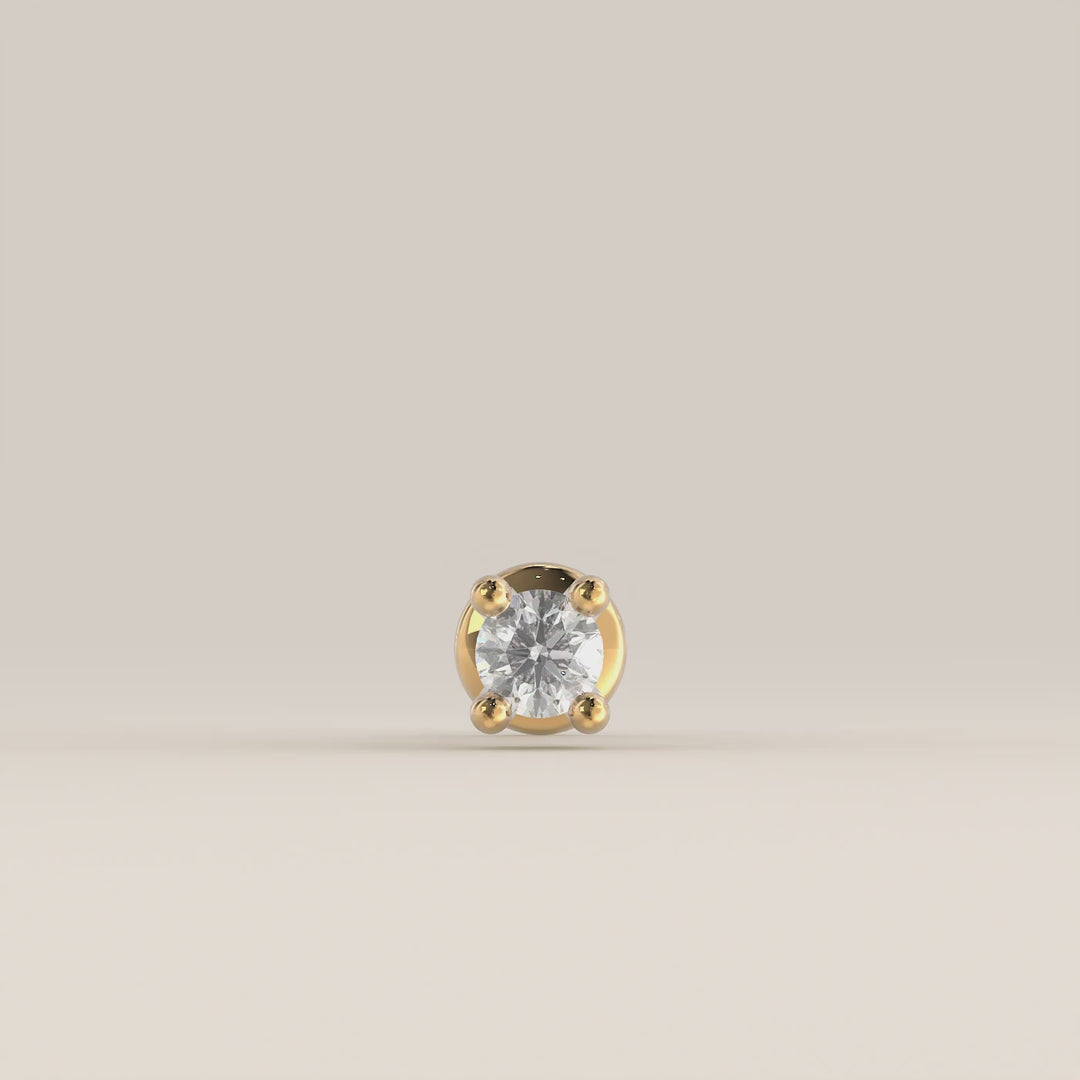 Signature Round Lab Grown Diamond Piercing