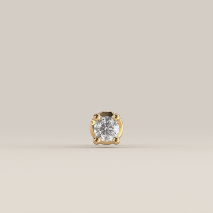 Signature Round Lab Grown Diamond Piercing