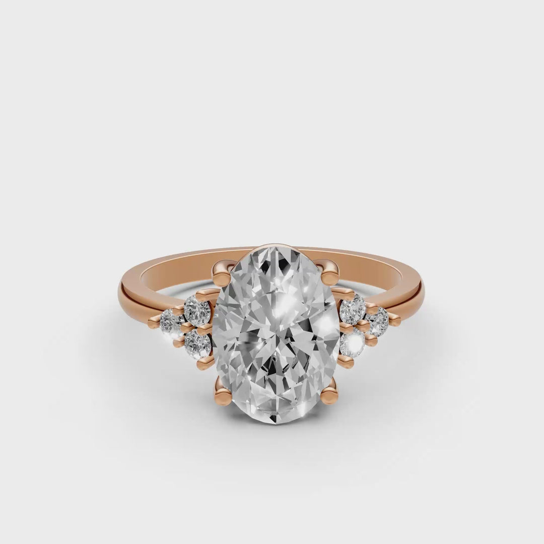 Oval Trilogy Cluster Ring - 2.17 ct