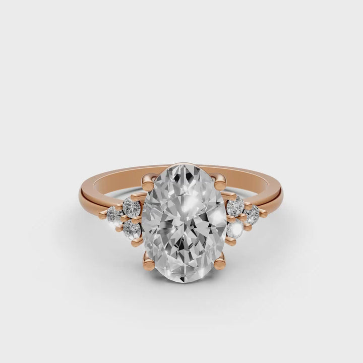 Oval Trilogy Cluster Ring - 2.17 ct