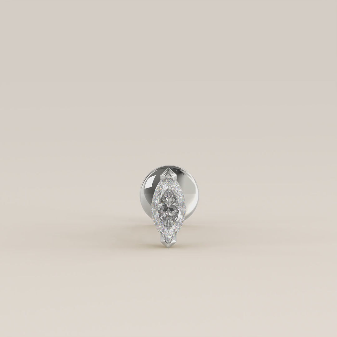 Signature Marquise Envelope Prong Lab Grown Diamond Piercing