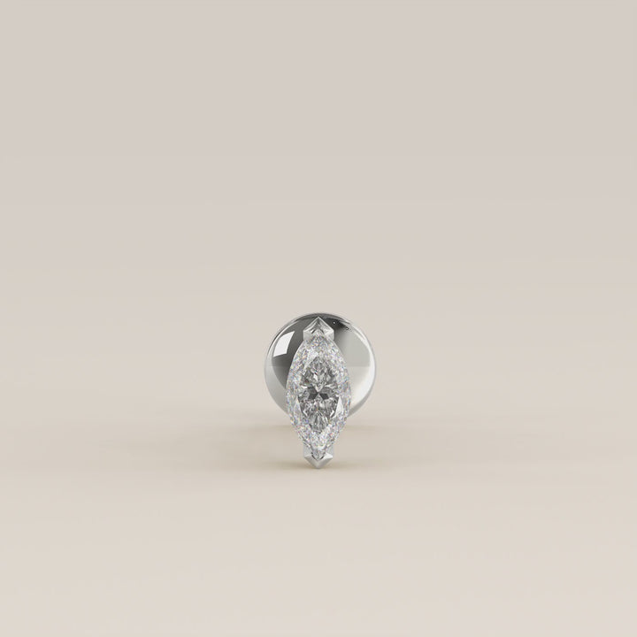 Signature Marquise Envelope Prong Lab Grown Diamond Piercing