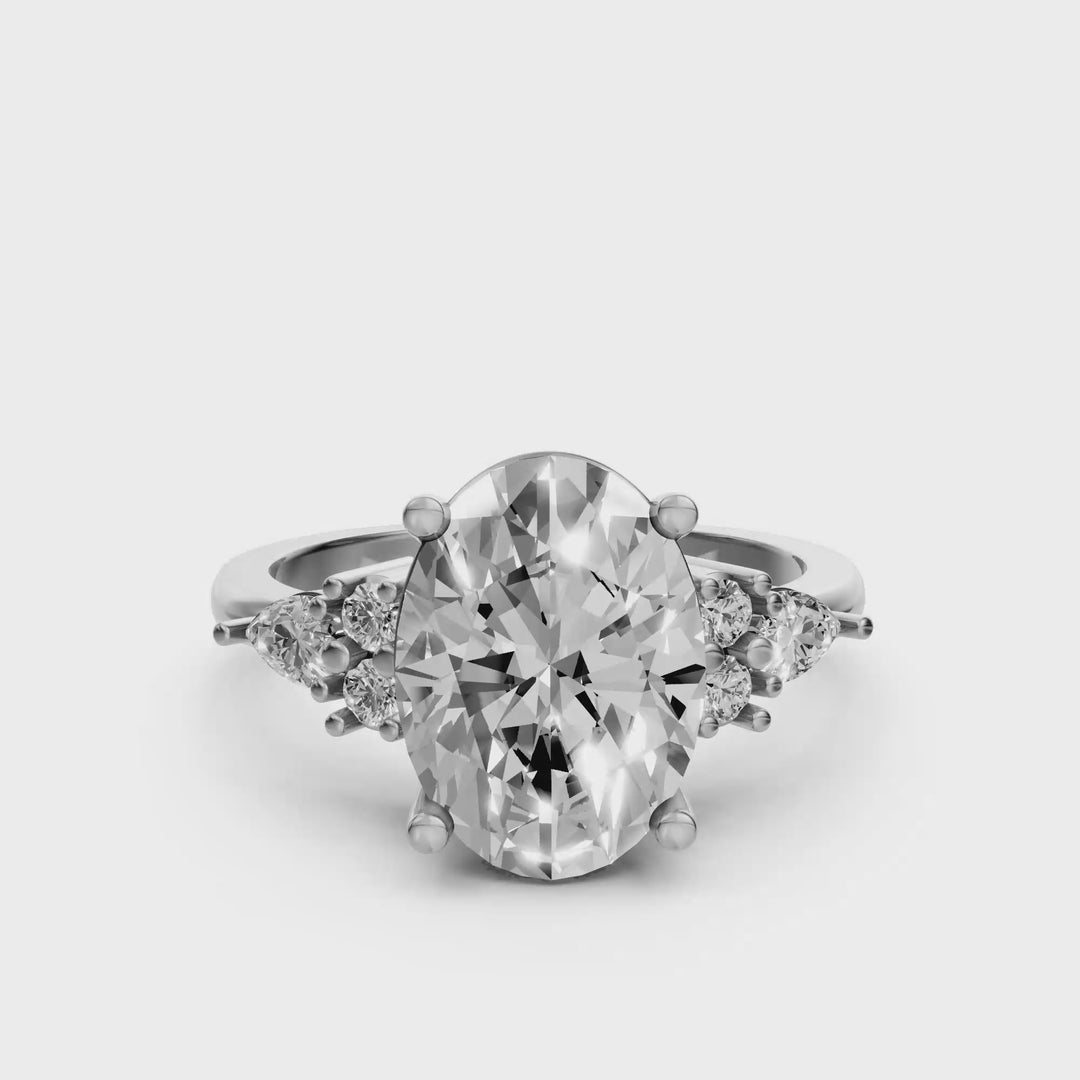 Oval Cluster Diamant Ring