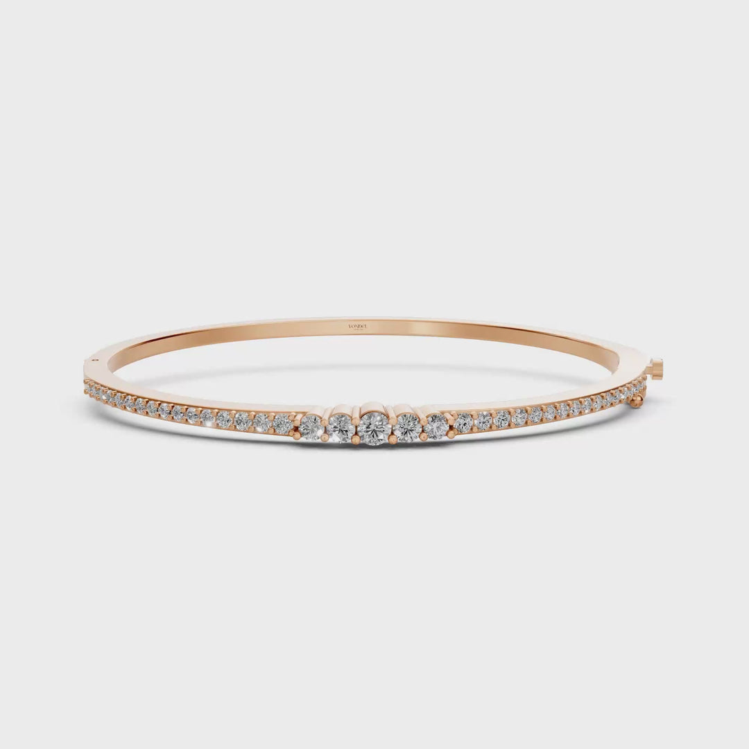 Bangle met Verloop in Diamant-Grootte - 18k Goud - 1,3 ct