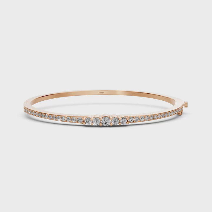Bangle met Verloop in Diamant-Grootte - 18k Goud - 1,3 ct
