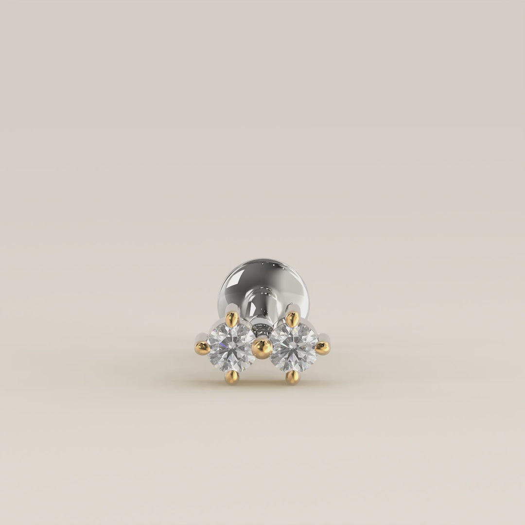 Luminous Duo Lab Grown Diamond Piercing
