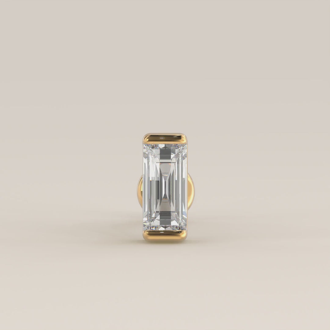 Baguette Lab Grown Diamond Piercing