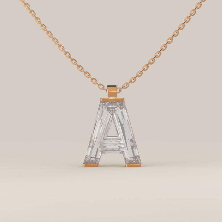 Joy - Lab Grown Diamond Initial Pendant Necklace