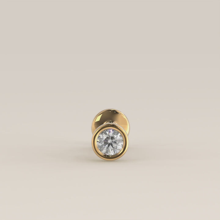 Bezel Round Lab Grown Diamond Piercing