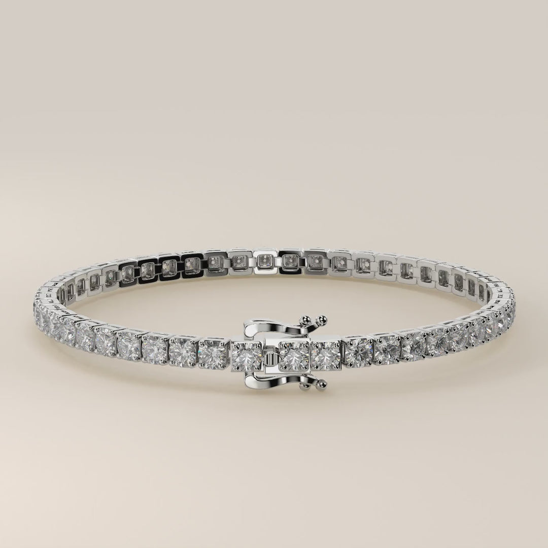 Amélie - En stock - Bracelet tennis classique en diamants de laboratoire sertis bas