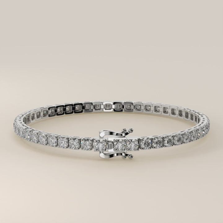 Amélie - En stock - Bracelet tennis classique en diamants de laboratoire sertis bas