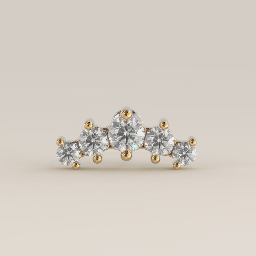 Celestial Row Small Lab Grown Diamond Piercing
