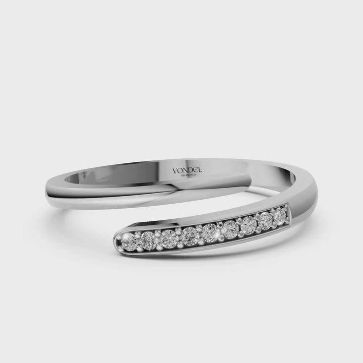 Wrap around Ring met ronde briljanten - 18K Goud - 0,07 ct