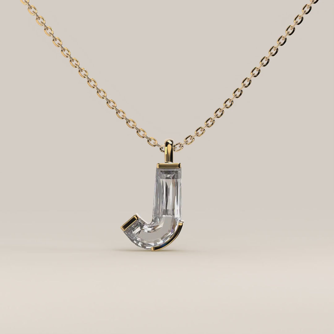 Joy - Lab Grown Diamond Initial Pendant Necklace