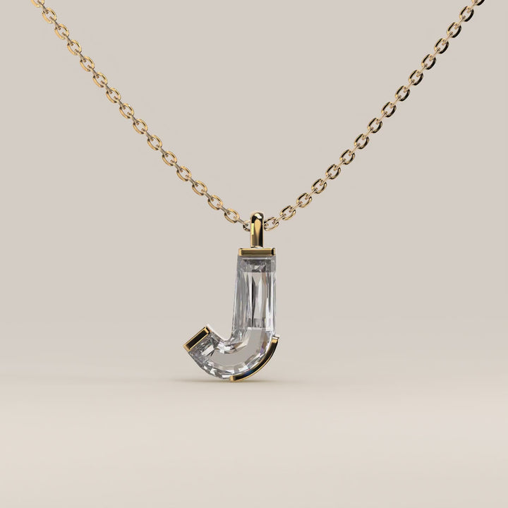 Joy - Lab Grown Diamond Initial Pendant Necklace