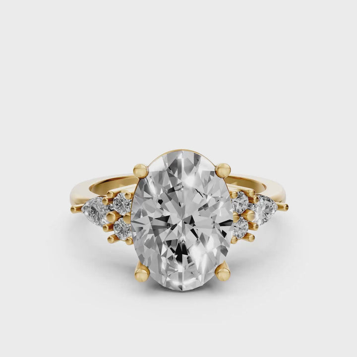 Oval Cluster Diamant Ring