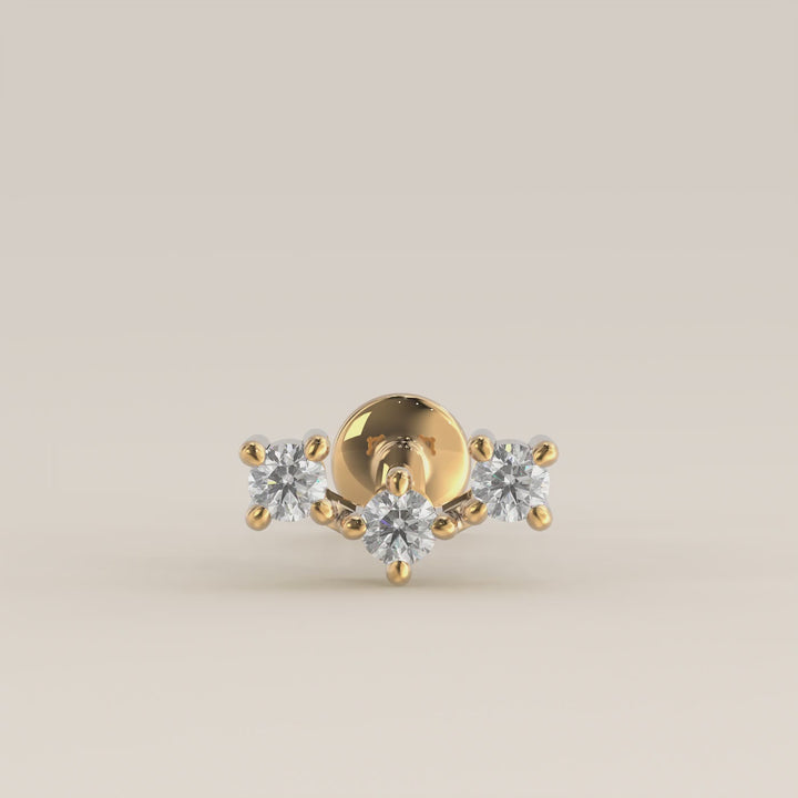 Luminous Trilogy Lab Grown Diamond Piercing