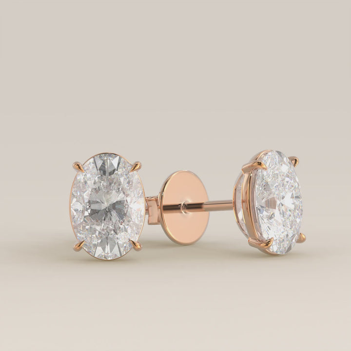 Daisy – Ovale Ohrstecker mit im Labor gezüchteten Diamanten