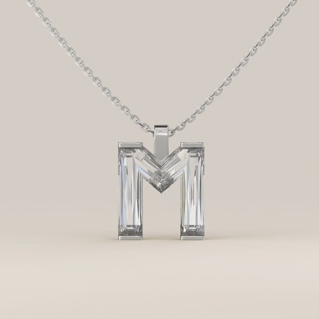 Joy - Lab Grown Diamond Initial Pendant Necklace