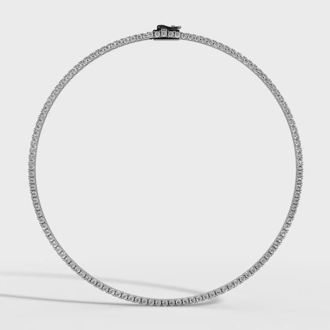 Diamanten Tennis Collier 42 cm - 18K Goud - 14 ct Lab Diamant