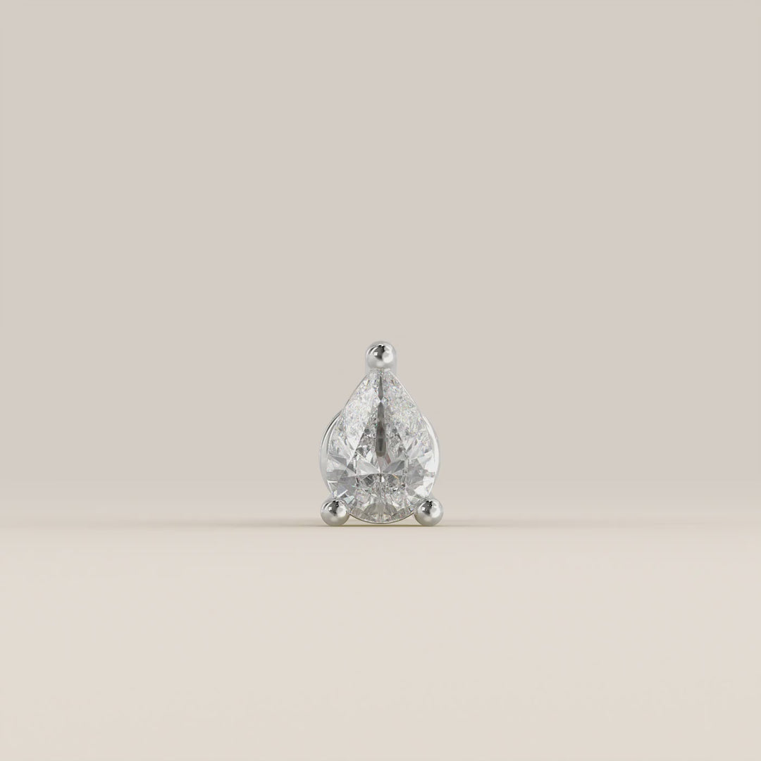Signature Pear Lab Grown Diamond Piercing