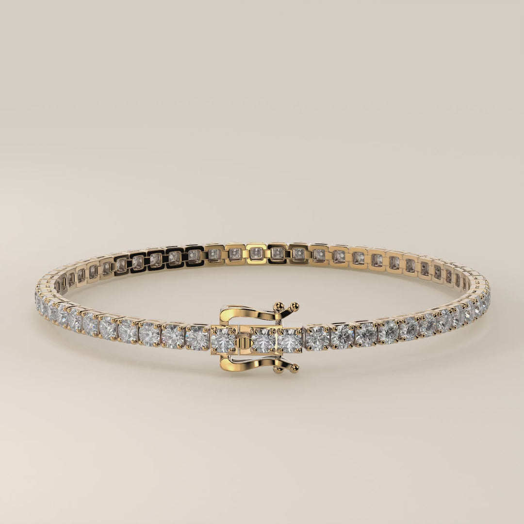 Amélie - En stock - Bracelet tennis classique en diamants de laboratoire sertis bas
