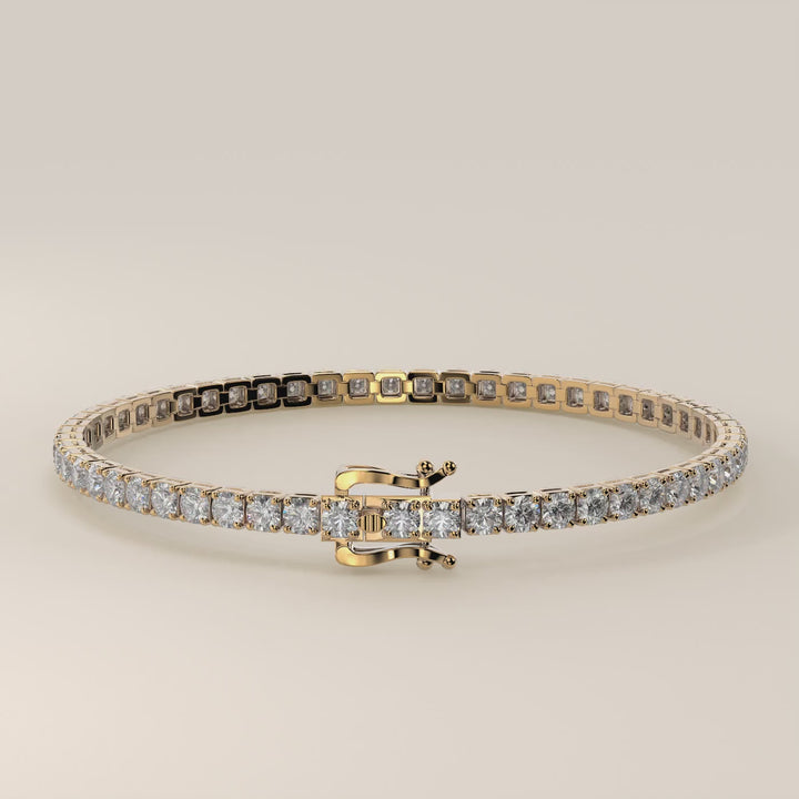 Amélie - En stock - Bracelet tennis classique en diamants de laboratoire sertis bas