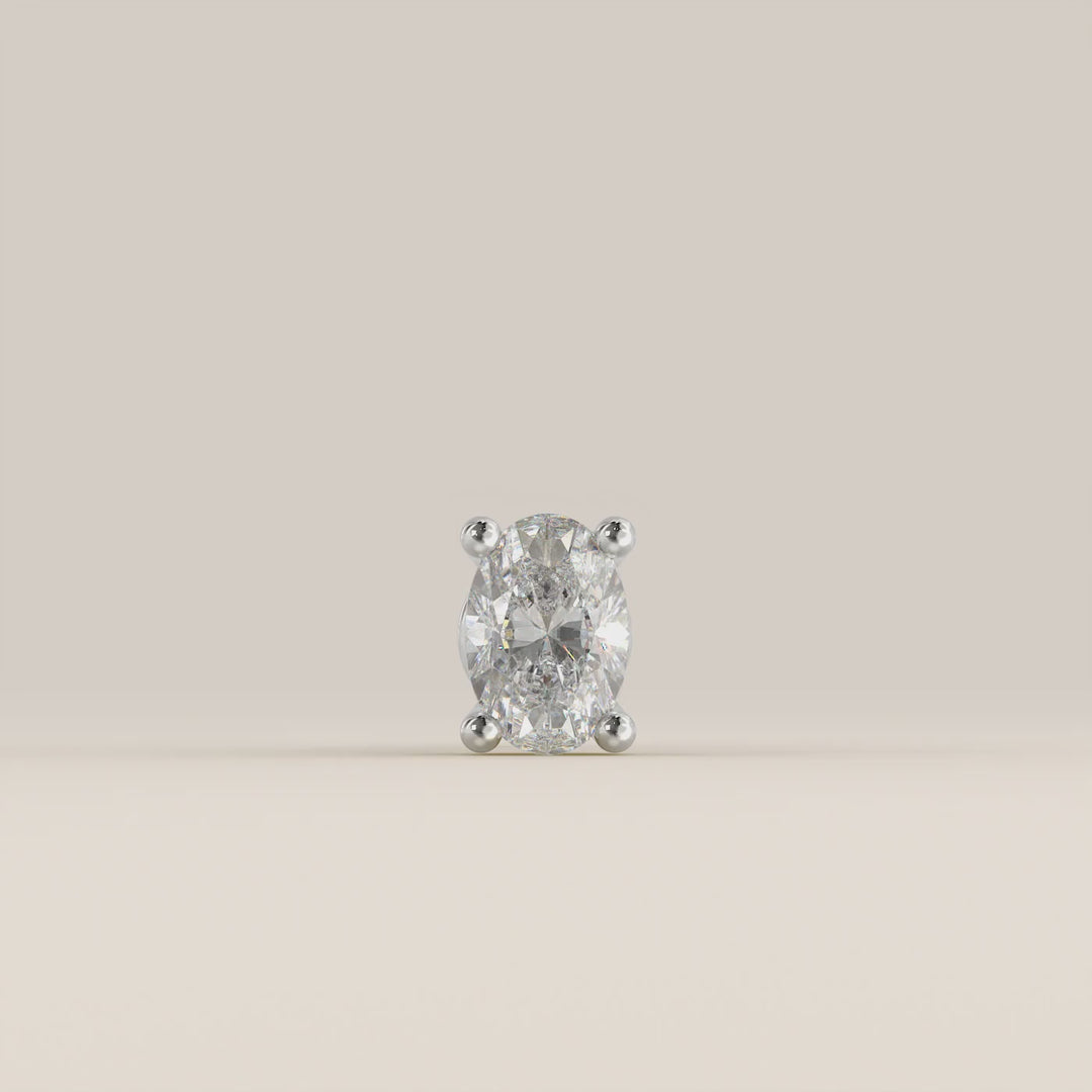 Signature Oval Lab Grown Diamond Piercing
