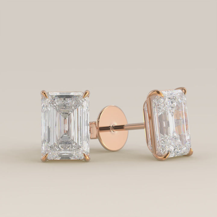 Daisy - Smaragdgrüne Ohrstecker mit im Labor gezüchteten Diamanten