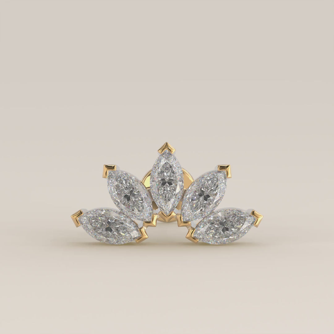 Éclat Quintet Marquise Lab Grown Diamond Piercing
