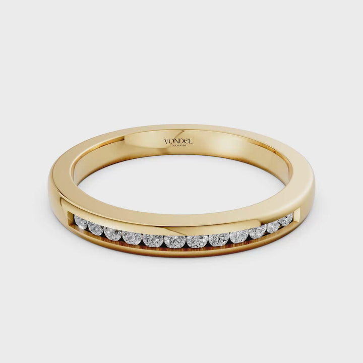 Rijring channel setting - 18K Geelgoud - 0,17 ct