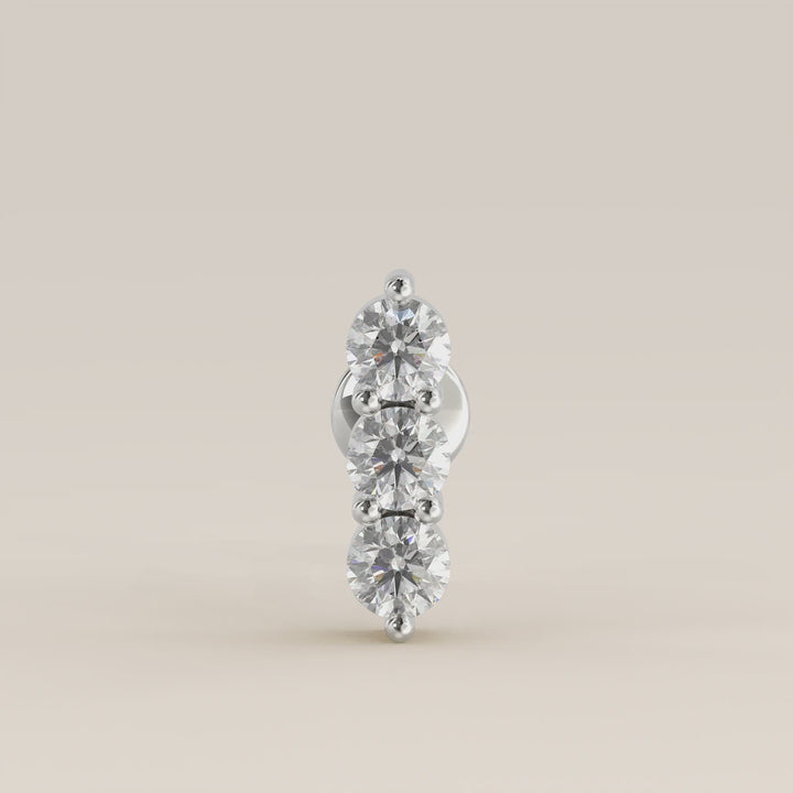 Luminous Triple Lab Grown Diamond Piercing