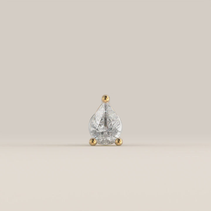 Signature Pear Lab Grown Diamond Piercing