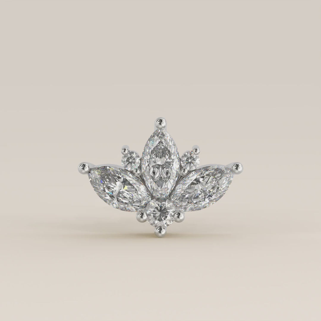 Tiara Cluster Lab Grown Diamond Piercing