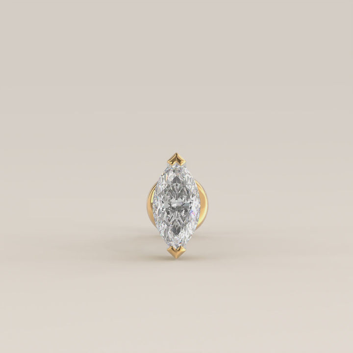 Signature Marquise Envelope Prong Lab Grown Diamond Piercing