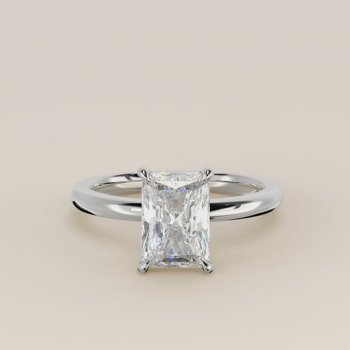 Verlovingsring radiant lab grown diamant, witgoud