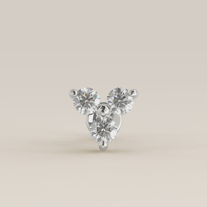 Luminous Trio Lab Grown Diamond Piercing