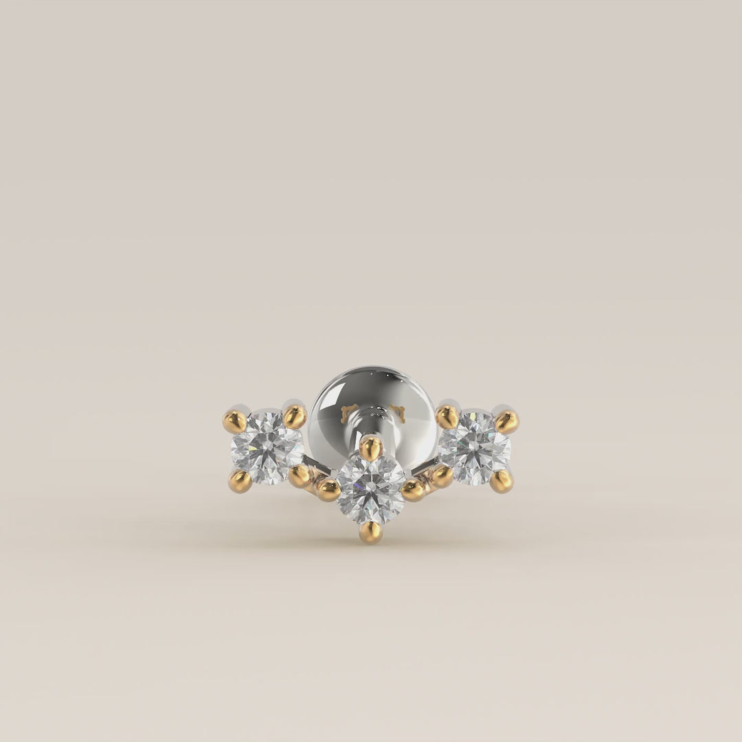 Luminous Trilogy Lab Grown Diamond Piercing