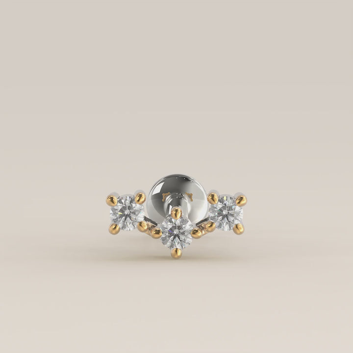 Luminous Trilogy Lab Grown Diamond Piercing