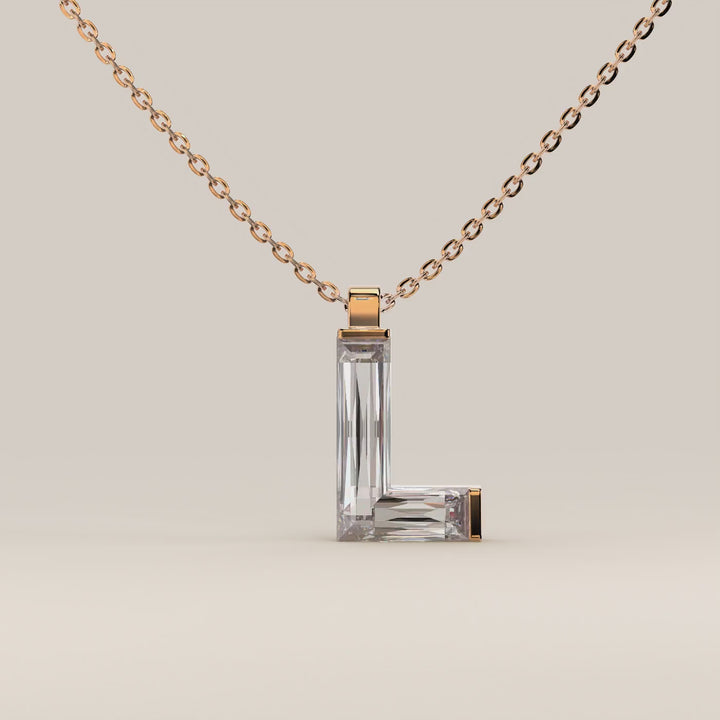 Joy - Lab Grown Diamond Initial Pendant Necklace