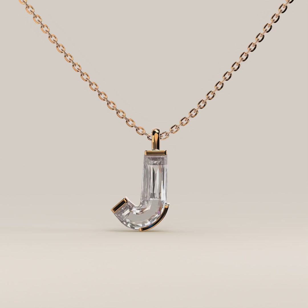 Joy - Lab Grown Diamond Initial Pendant Necklace